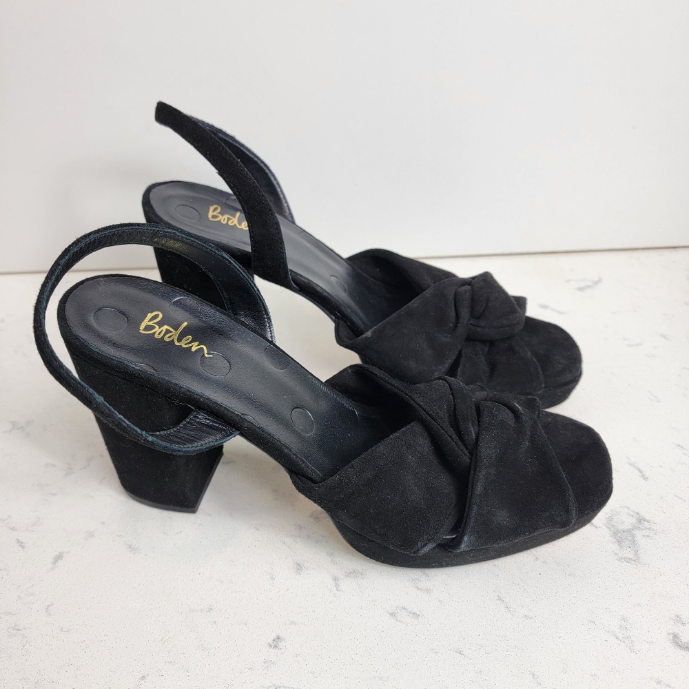 Boden Suede Twist Front Platform Sandals sz EU 39